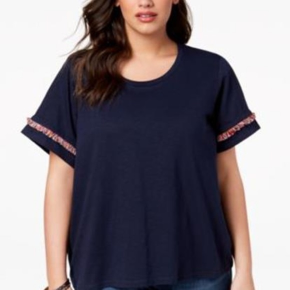 Style & Co. Tops - NEW Style & Co Top Shirt Plus Size Step-Hem
